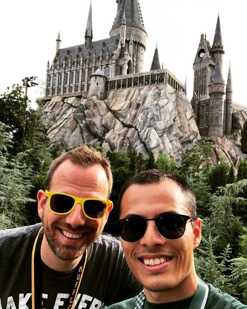 Greg and Joe at Hogwarts